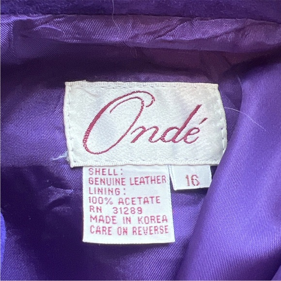 Vintage Onde Purple Suede Zip Dress Pockets 16 - Picture 16 of 16